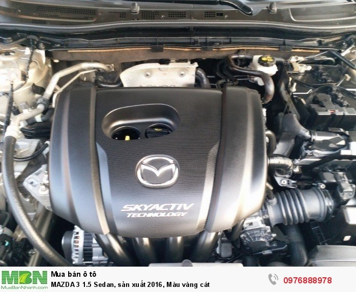 MAZDA 3 1.5 Sedan, sản xuất 2016, Màu vàng cát