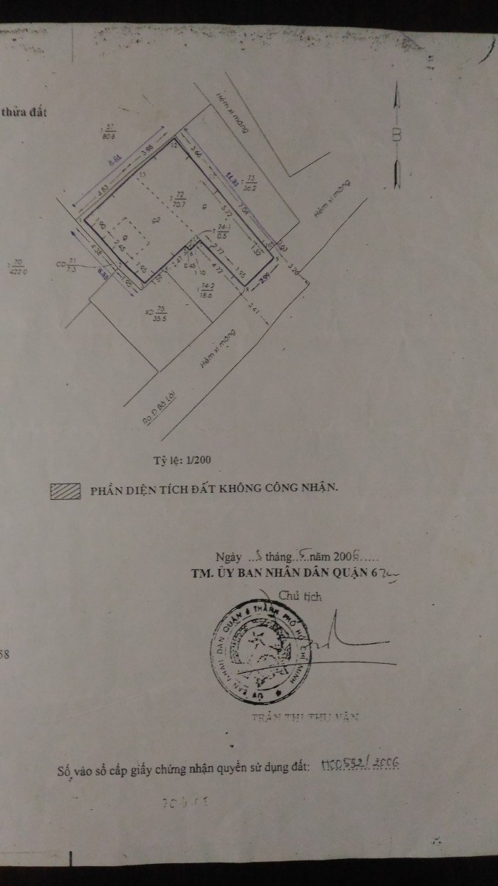 Nhà Quận 6, hẻm 1 sẹc, đường Phạm Văn Chí P8 Q6.