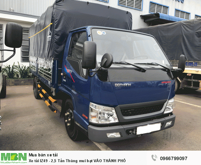 Xe tải IZ49 - 2,5 Tấn Thùng mui bạt VÀO THÀNH PHỐ