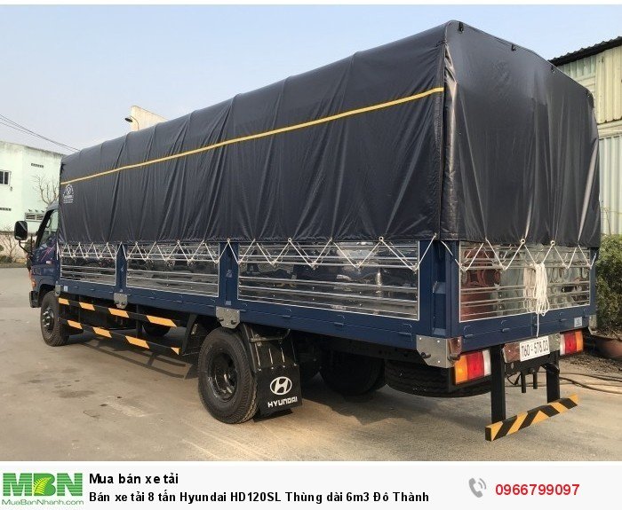 Bán xe tải 8 tấn Hyundai HD120SL Thùng dài 6m3 Đô Thành