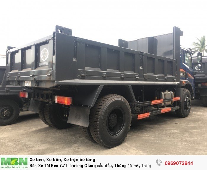 Bán Xe Tải Ben 7.7T Trường Giang cầu dầu, Thùng 15 m3, Trả góp chỉ từ 210tr, Giao xe ngay