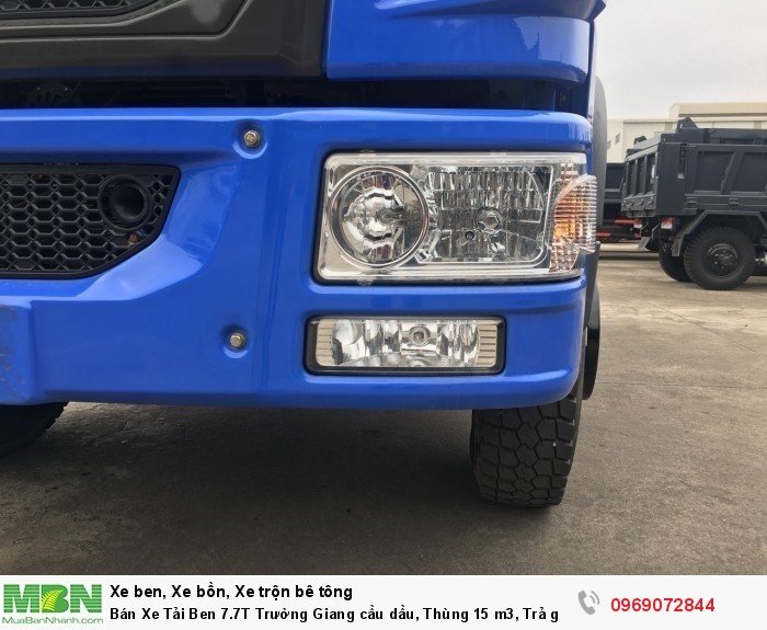 Bán Xe Tải Ben 7.7T Trường Giang cầu dầu, Thùng 15 m3, Trả góp chỉ từ 210tr, Giao xe ngay