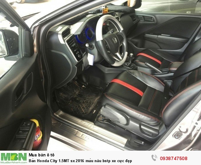 Bán Honda City 1.5MT sx 2016 màu nâu bstp xe cực đẹp