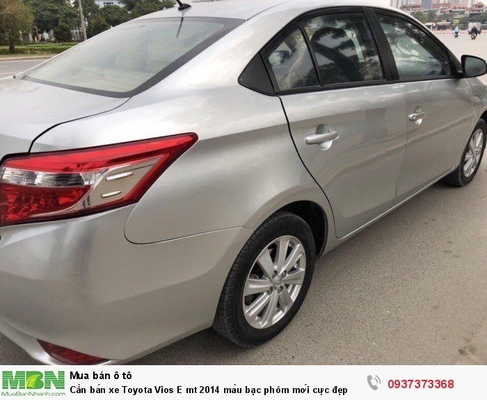 Cần bán xe Toyota Vios E mt 2014 màu bạc phôm mới cực đẹp