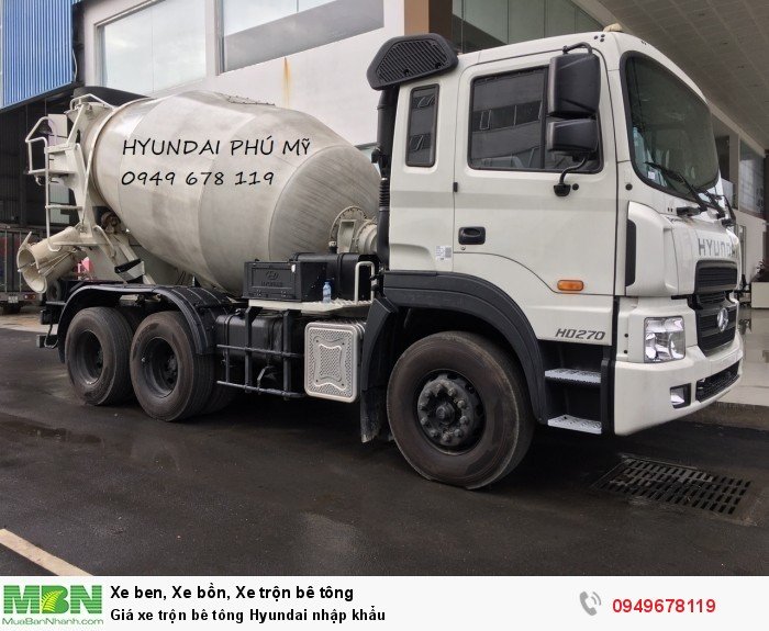 Giá xe trộn bê tông Hyundai nhập khẩu
