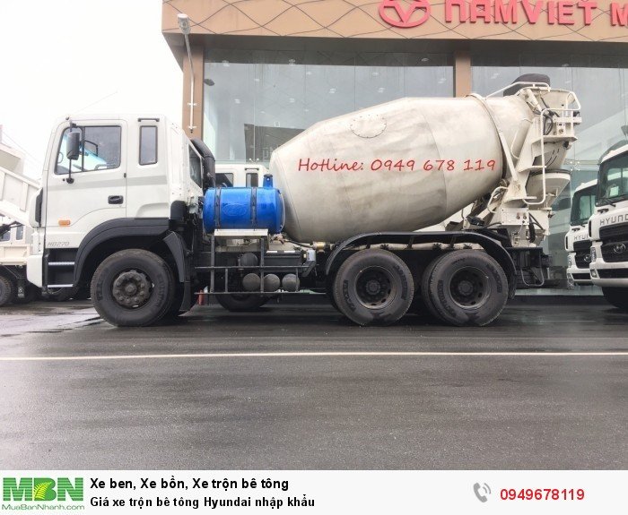 Giá xe trộn bê tông Hyundai nhập khẩu