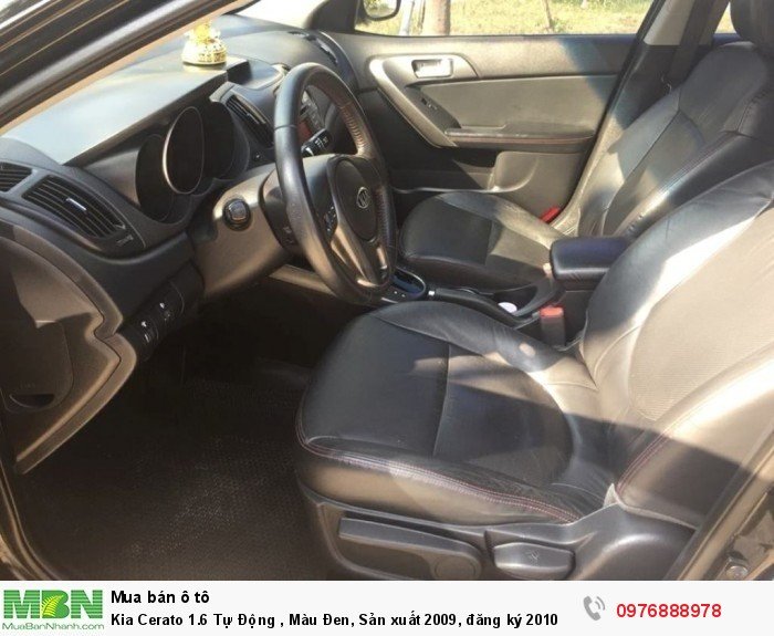Kia Cerato 1.6 Tự Động , Màu Đen, Sản xuất 2009, đăng ký 2010