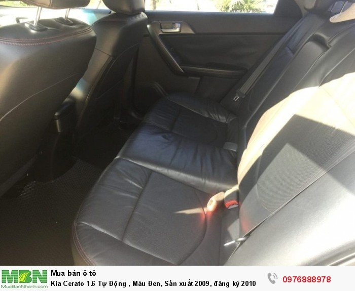 Kia Cerato 1.6 Tự Động , Màu Đen, Sản xuất 2009, đăng ký 2010