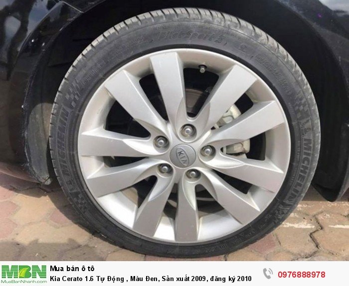 Kia Cerato 1.6 Tự Động , Màu Đen, Sản xuất 2009, đăng ký 2010