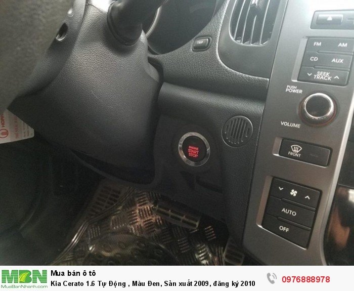 Kia Cerato 1.6 Tự Động , Màu Đen, Sản xuất 2009, đăng ký 2010