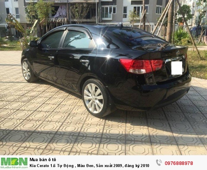 Kia Cerato 1.6 Tự Động , Màu Đen, Sản xuất 2009, đăng ký 2010