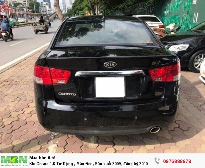 Kia Cerato 1.6 Tự Động , Màu Đen, Sản xuất 2009, đăng ký 2010