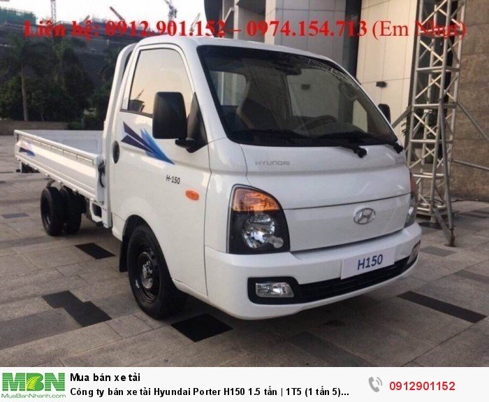 Công ty bán xe tải Hyundai Porter H150 1.5 tấn | 1T5 (1 tấn 5) Trả Góp Giá Rẻ