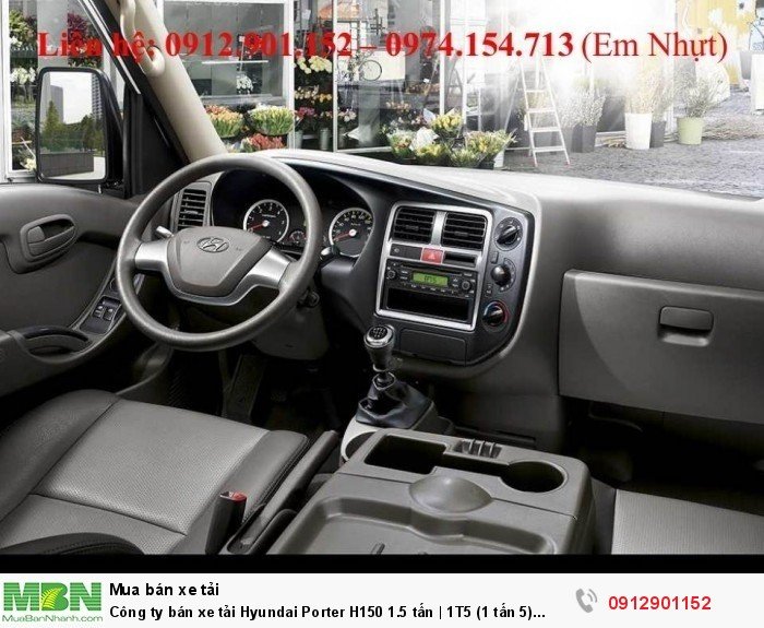 Công ty bán xe tải Hyundai Porter H150 1.5 tấn | 1T5 (1 tấn 5) Trả Góp Giá Rẻ