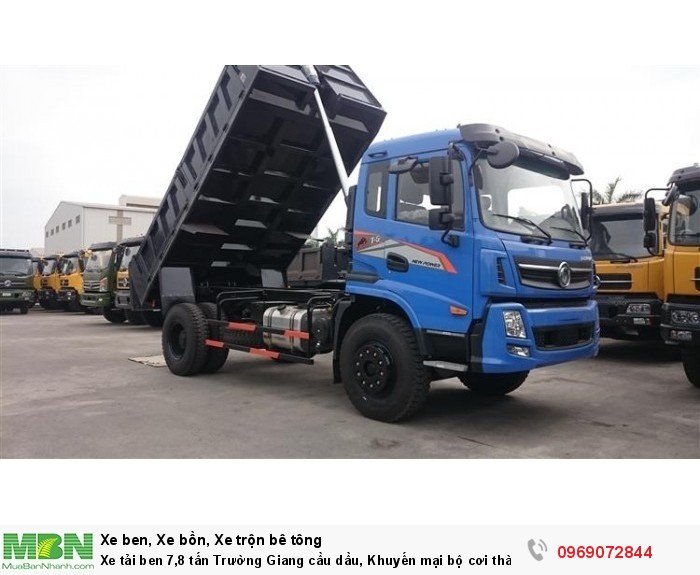 Xe tải ben 7,8 tấn Trường Giang cầu dầu, Khuyến mại bộ cơi thành, Trả góp chỉ từ 205 triệu, Giao xe ngay