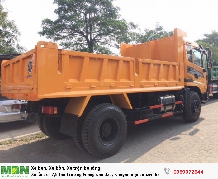 Xe tải ben 7,8 tấn Trường Giang cầu dầu, Khuyến mại bộ cơi thành, Trả góp chỉ từ 205 triệu, Giao xe ngay