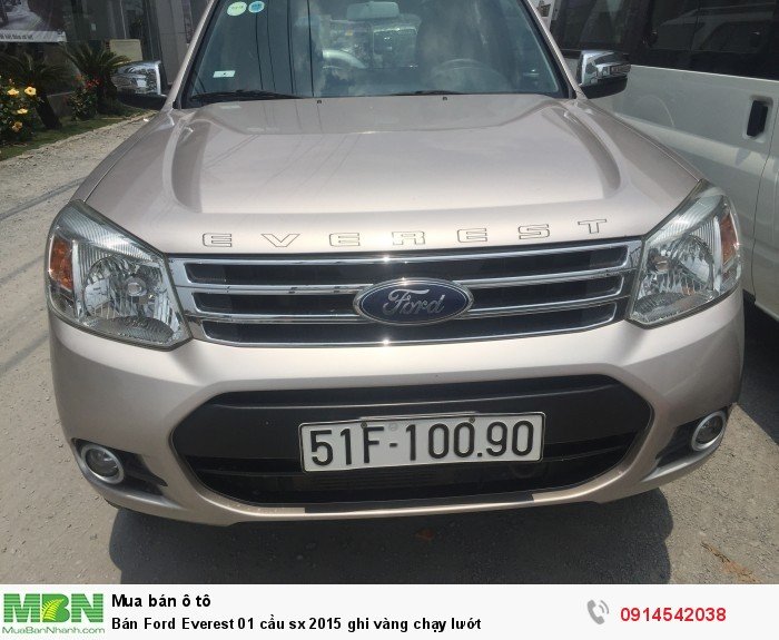 Bán Ford Everest 01 cầu sx 2015 ghi vàng chạy lướt