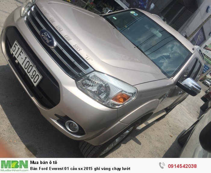 Bán Ford Everest 01 cầu sx 2015 ghi vàng chạy lướt