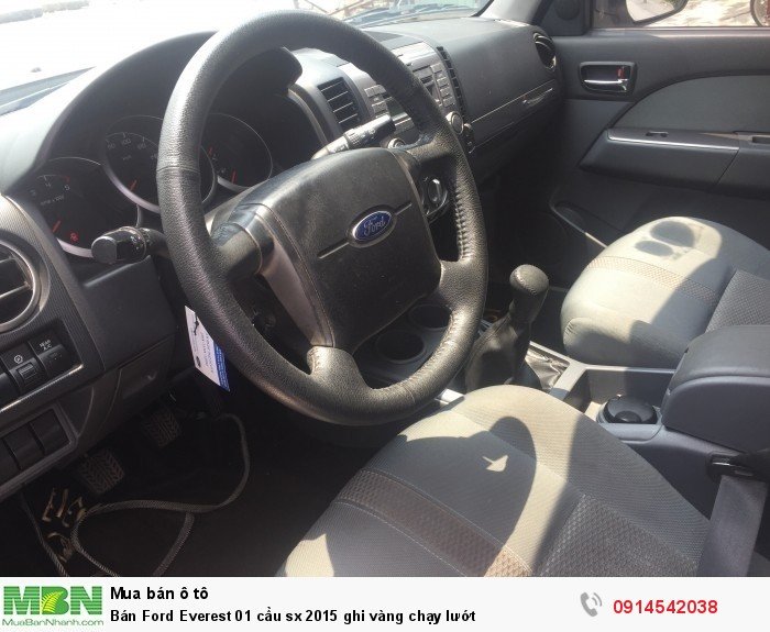 Bán Ford Everest 01 cầu sx 2015 ghi vàng chạy lướt