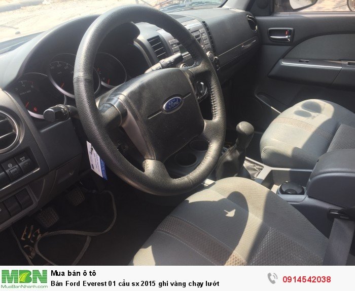 Bán Ford Everest 01 cầu sx 2015 ghi vàng chạy lướt
