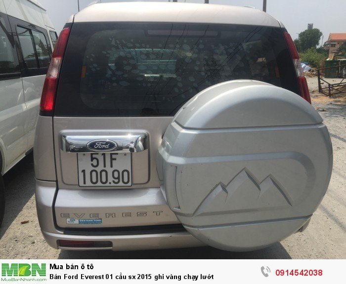 Bán Ford Everest 01 cầu sx 2015 ghi vàng chạy lướt
