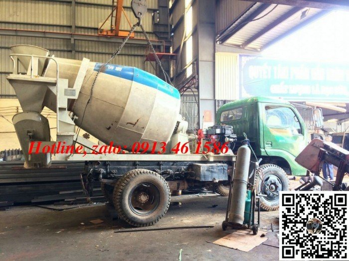 Bồn trộn bê tông 2m3, 3m3/ mẻ trộn