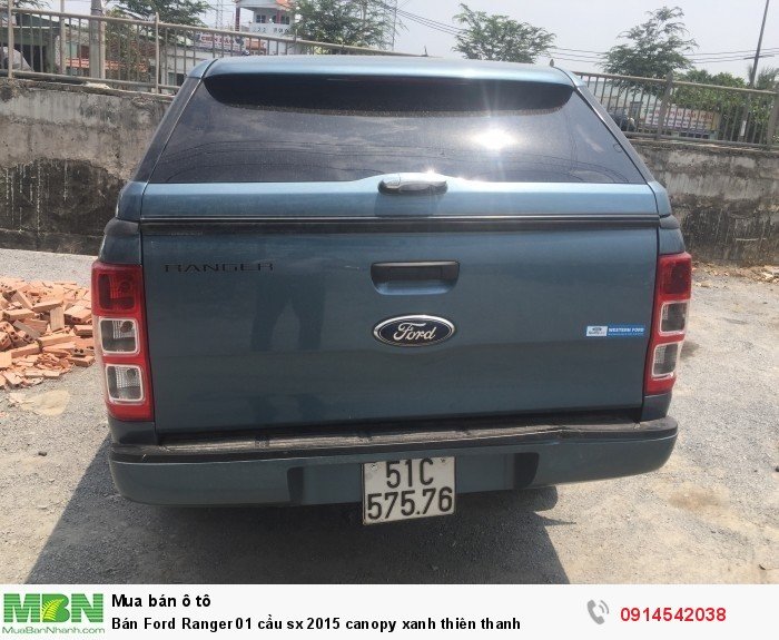 Bán Ford Ranger 01 cầu sx 2015 canopy xanh thiên thanh