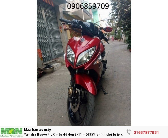 Yamaha Nouvo 4 LX màu đỏ đen 2k11 mới 95% chính chủ bstp xe đẹp