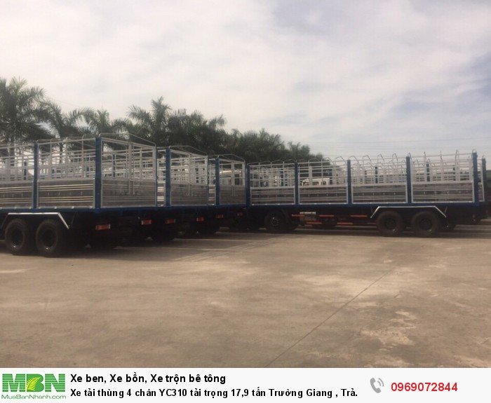 Xe tải thùng 4 chân YC310 tải trọng 17,9 tấn Trường Giang , Trả góp chỉ từ 150 Triệu, Giao xe ngay
