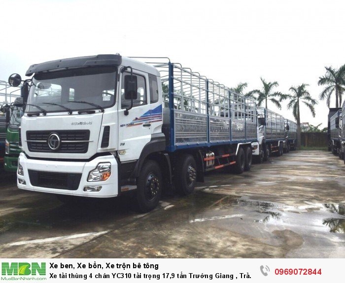 Xe tải thùng 4 chân YC310 tải trọng 17,9 tấn Trường Giang , Trả góp chỉ từ 150 Triệu, Giao xe ngay