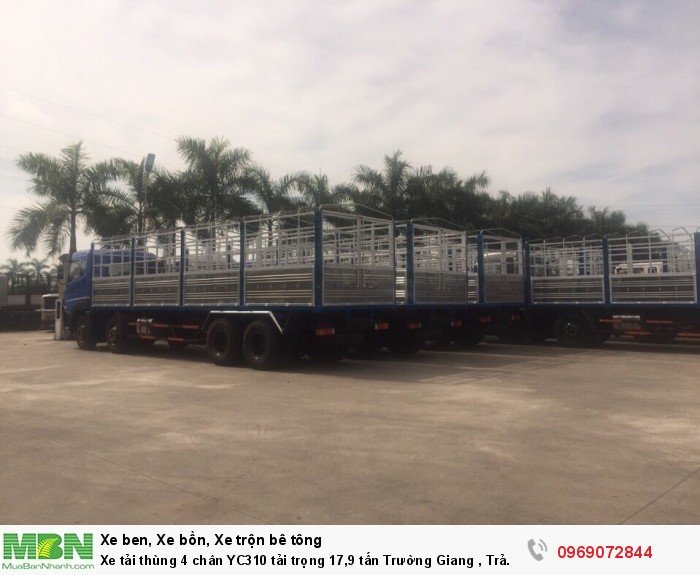 Xe tải thùng 4 chân YC310 tải trọng 17,9 tấn Trường Giang , Trả góp chỉ từ 150 Triệu, Giao xe ngay