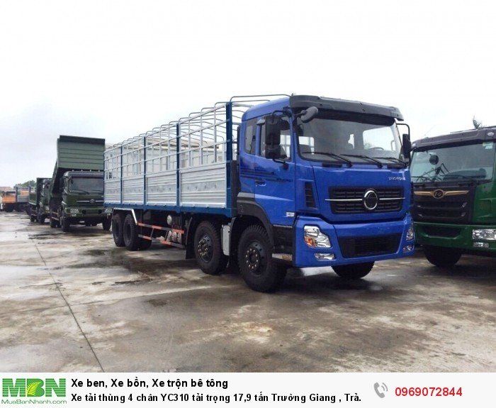 Xe tải thùng 4 chân YC310 tải trọng 17,9 tấn Trường Giang , Trả góp chỉ từ 150 Triệu, Giao xe ngay