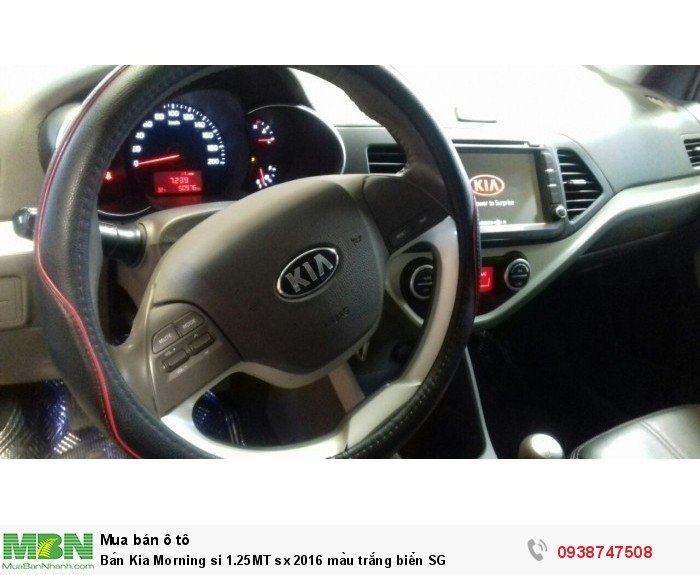 Bán Kia Morning si 1.25MT sx 2016 màu trắng biển SG