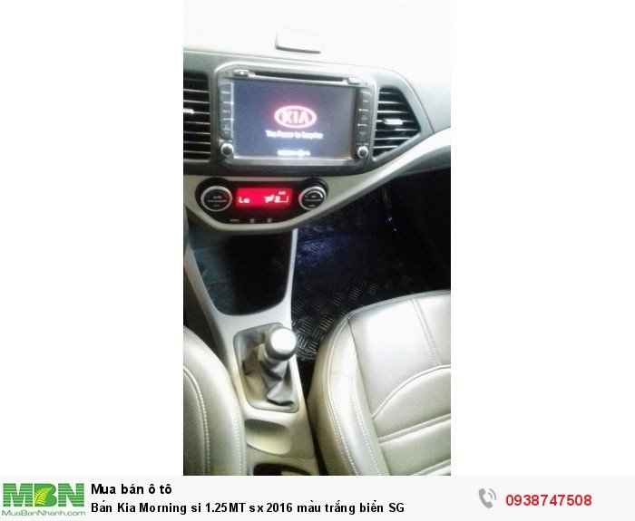 Bán Kia Morning si 1.25MT sx 2016 màu trắng biển SG