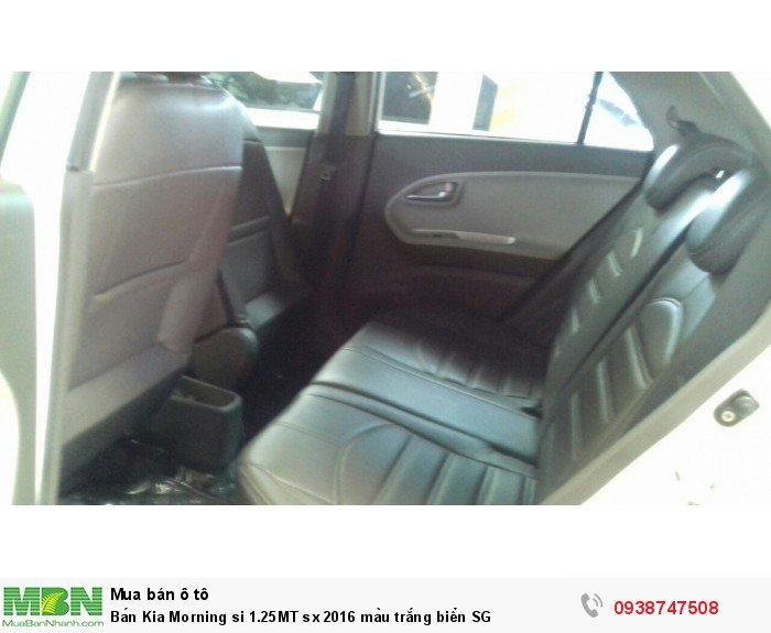 Bán Kia Morning si 1.25MT sx 2016 màu trắng biển SG