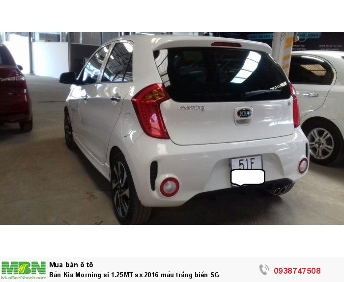 Bán Kia Morning si 1.25MT sx 2016 màu trắng biển SG