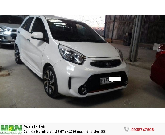 Bán Kia Morning si 1.25MT sx 2016 màu trắng biển SG