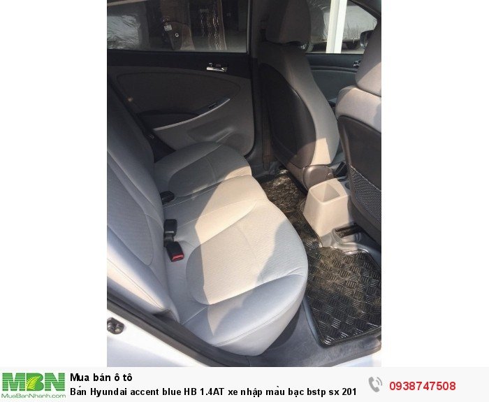 Bán Hyundai accent blue HB 1.4AT xe nhập màu bạc bstp sx 2014