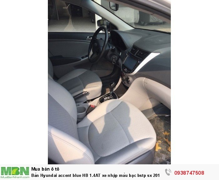 Bán Hyundai accent blue HB 1.4AT xe nhập màu bạc bstp sx 2014