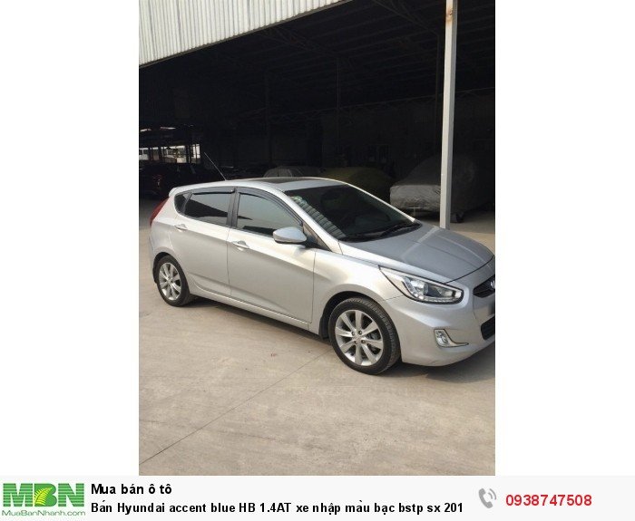 Bán Hyundai accent blue HB 1.4AT xe nhập màu bạc bstp sx 2014