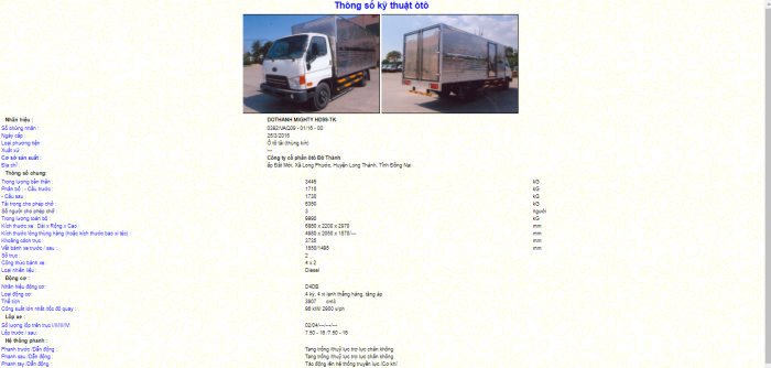 HD99 Hyundai Đô Thành 6.5 Tấnthùng Bạt Thùng Kín.....
