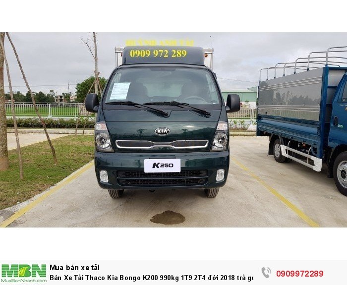 Bán Xe Tải Thaco Kia Bongo K200 990kg 1T9 2T4 đời 2018 trả góp tại Vũng Tàu