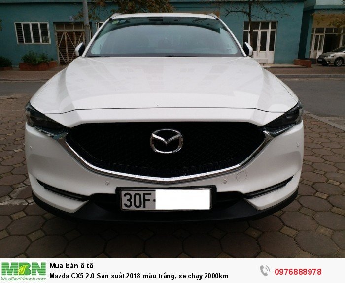 Mazda CX5 2.0 Sản xuất  2018 màu trắng, xe chạy 2000km