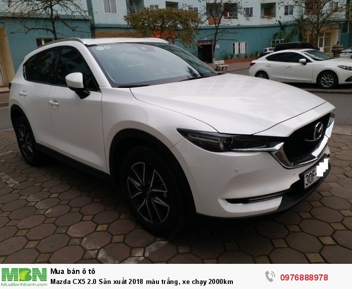 Mazda CX5 2.0 Sản xuất  2018 màu trắng, xe chạy 2000km