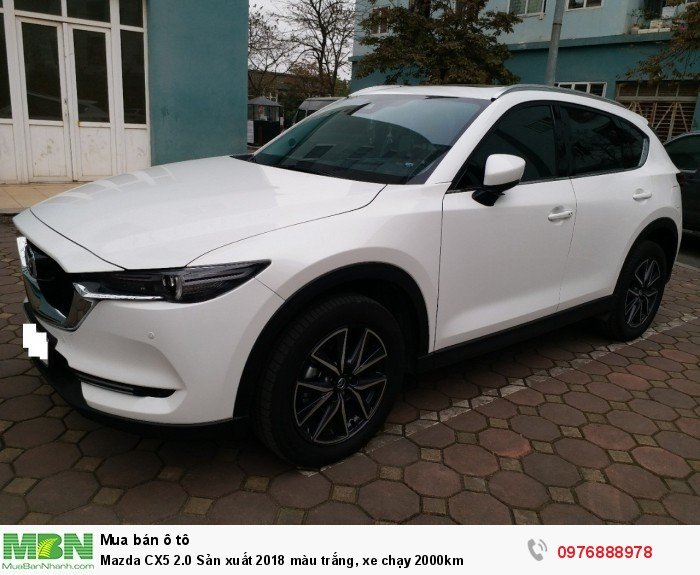 Mazda CX5 2.0 Sản xuất  2018 màu trắng, xe chạy 2000km