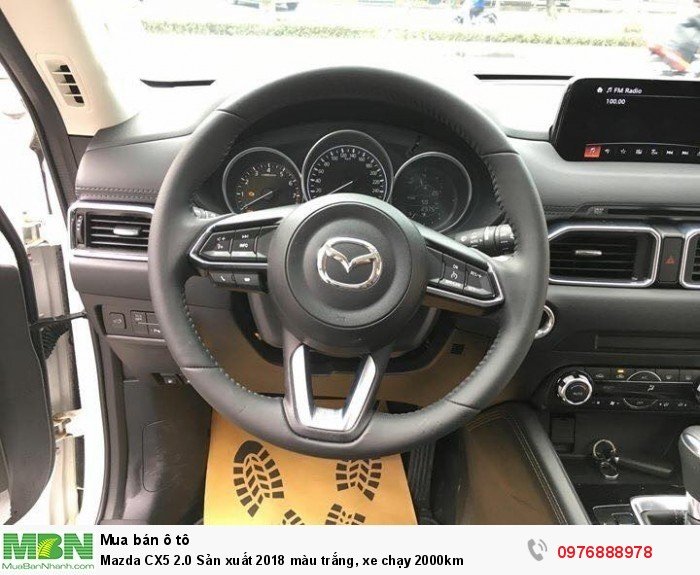 Mazda CX5 2.0 Sản xuất  2018 màu trắng, xe chạy 2000km