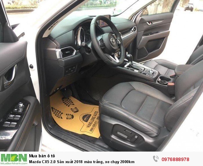 Mazda CX5 2.0 Sản xuất  2018 màu trắng, xe chạy 2000km