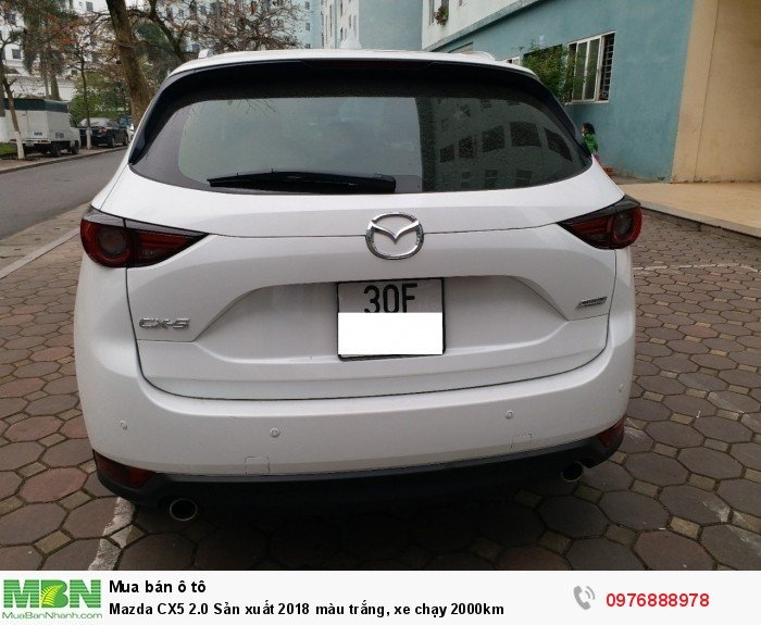 Mazda CX5 2.0 Sản xuất  2018 màu trắng, xe chạy 2000km