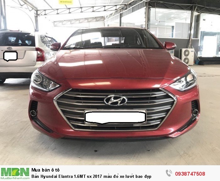 Bán Hyundai Elantra 1.6MT sx 2017 màu đỏ xe lướt bao đẹp