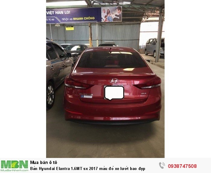 Bán Hyundai Elantra 1.6MT sx 2017 màu đỏ xe lướt bao đẹp